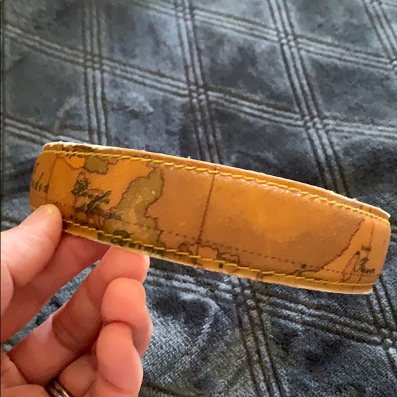 ALVIERO MARTINI Map Print Leather Headband main image 8